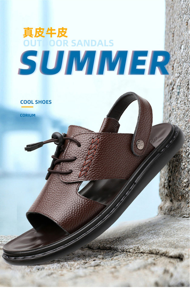 Dép sandal nam hở ngón kiểu mới thoáng khí chống trượt đi biển và lái xe — Mã màu 2118 nâu, Quận 2118 màu đen, Sơn 2118 màu vàng chi tiết 1