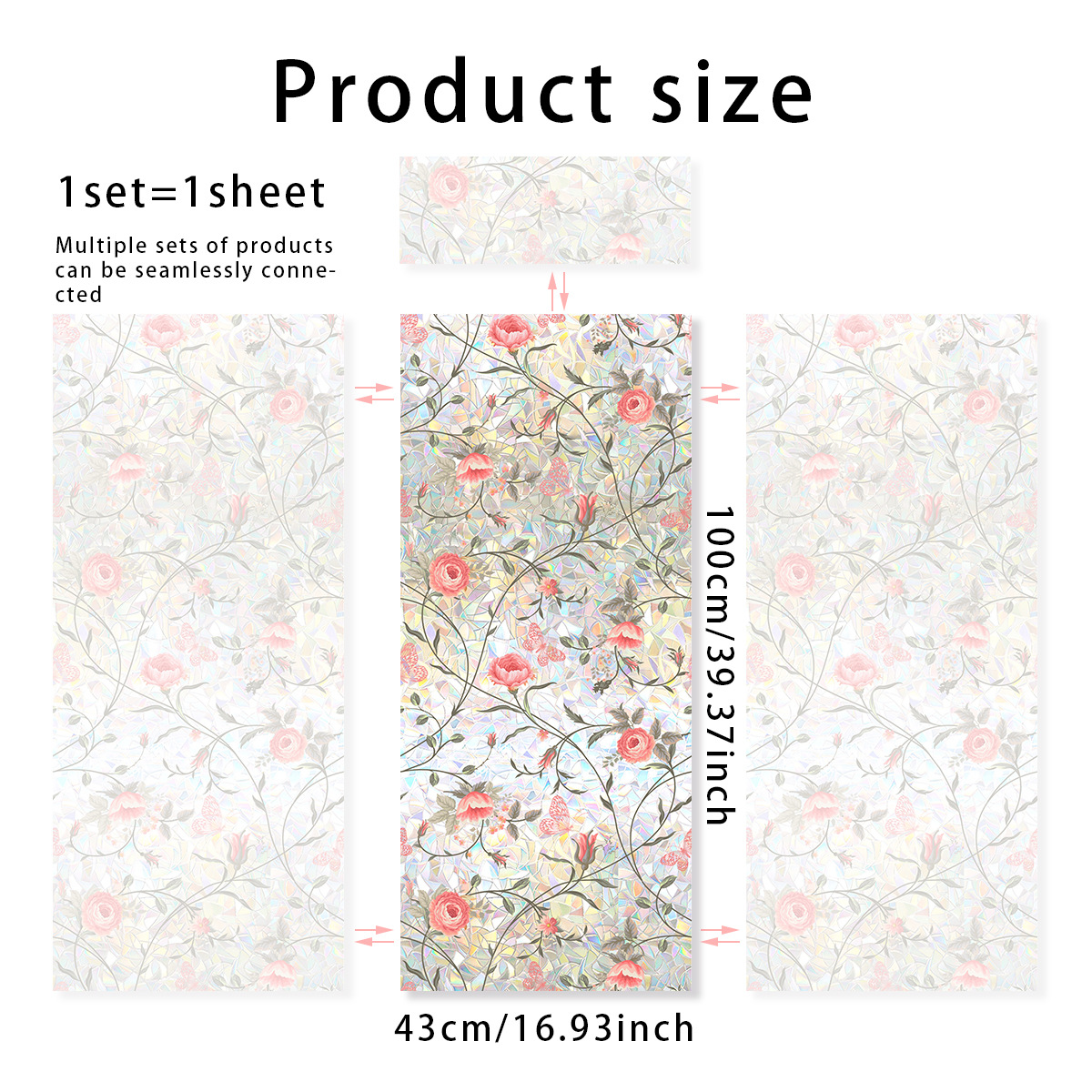 140g Weight Glass paster Home Textiles & Decor Type PVC Material Leaf Pattern Casual, Pastoral Style Casual Pastoral Leaf PVC Glass Paster Wall Art 183