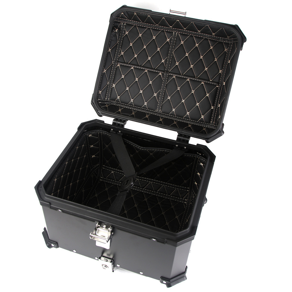 Stainless steel bottom plate waterproof quick release motorcycle trunk aluminum alloy tail box 28L/36L/45L/55L/65L
