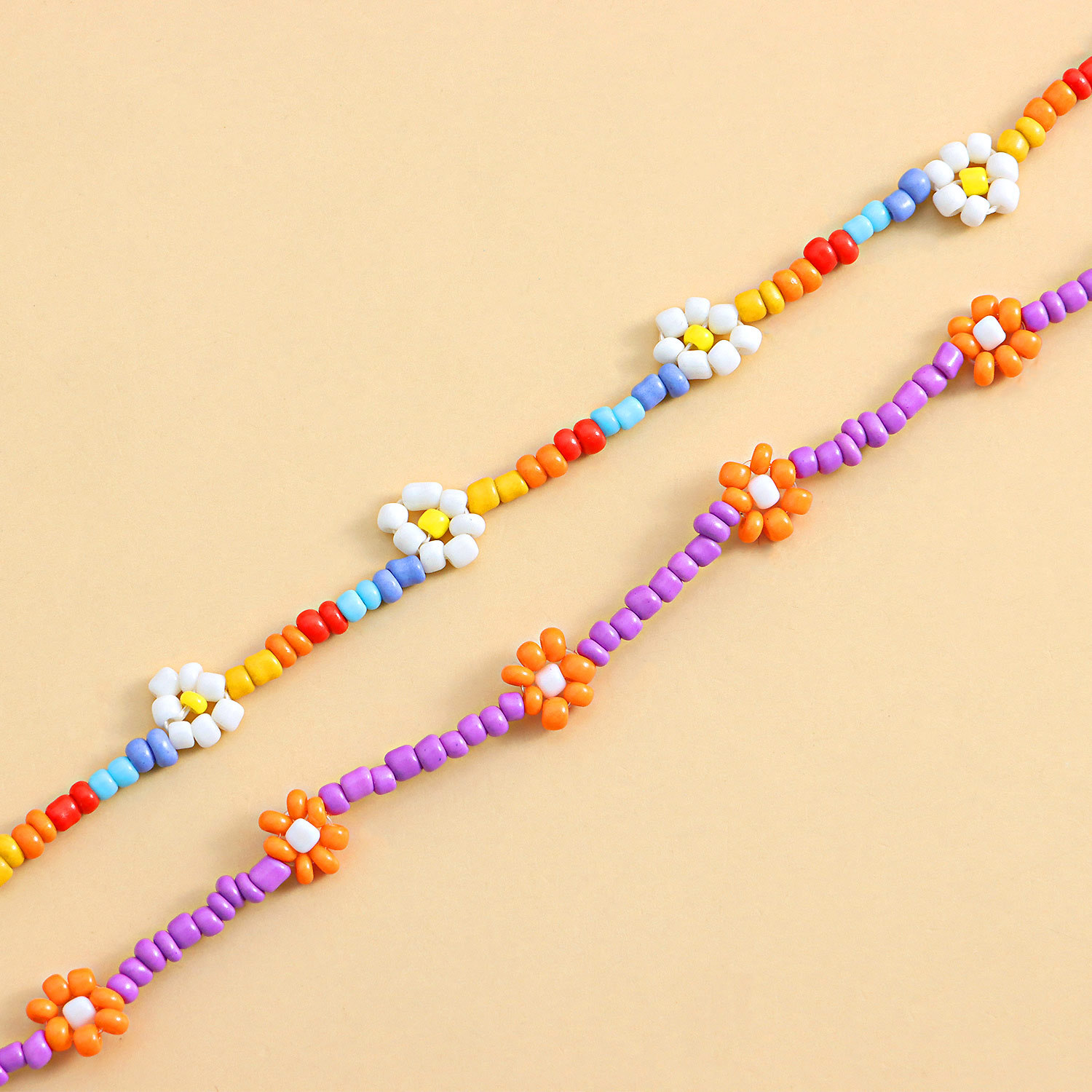 Fashion Flower Beaded Anklet