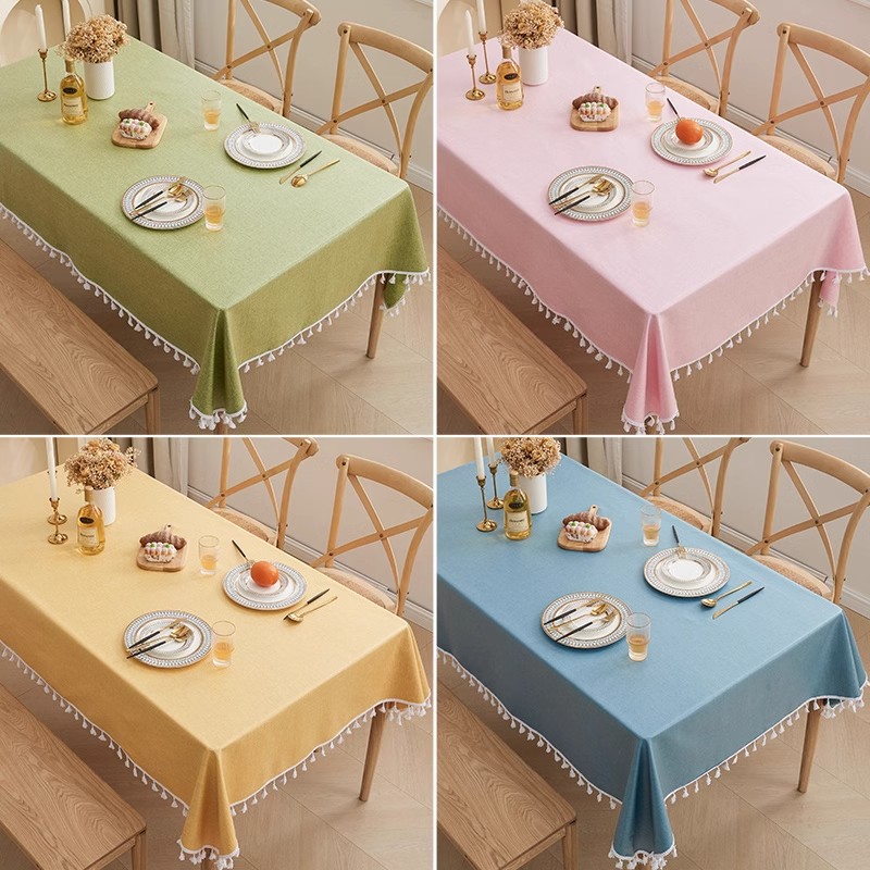 Ins algodón imitación tela de mesa impermeable a prueba de aceite sin lavado tela de mesa de comedor viento crema simple moderna alta sensación tela de mesa de té