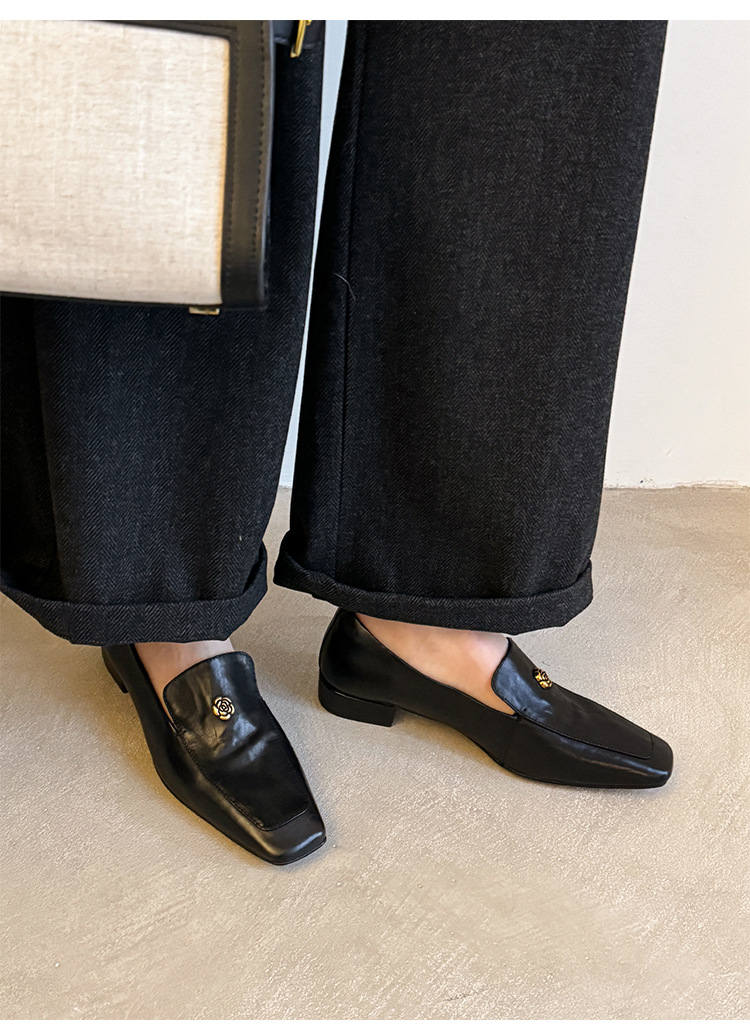 CHIKO Deerdre Square Toe Block Heels Loafers Shoes