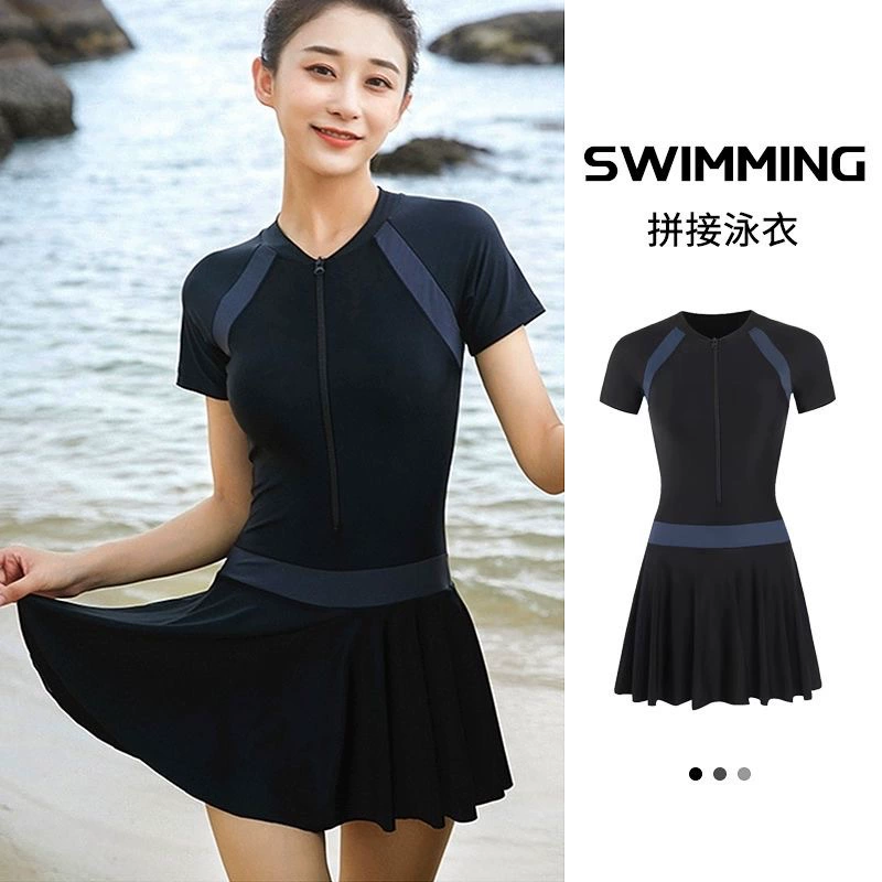 Quick-dry Swim Dress, Fitted Protective Underwear for Elementary Students, Sizes M–2XL