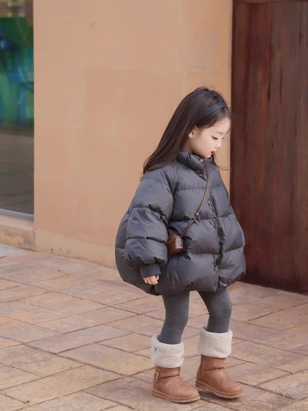 女の子のダウンジャケットミッドレングスホワイトダックダウン冬服 2025 新しい子供服ジャケット冬厚く暖かい子供|undefined