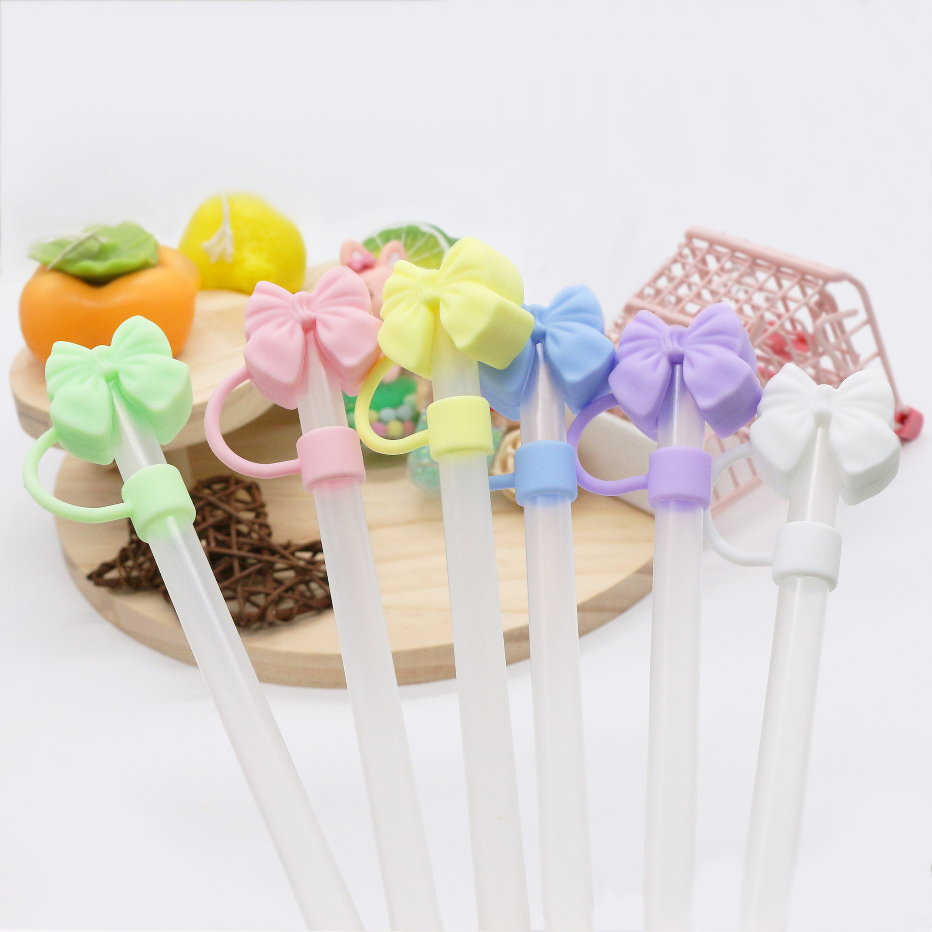 Fabricante de 10mm pequeño arco tapón de paja Stanley silicona tapón de paja Stanley cubierta de polvo al por mayor