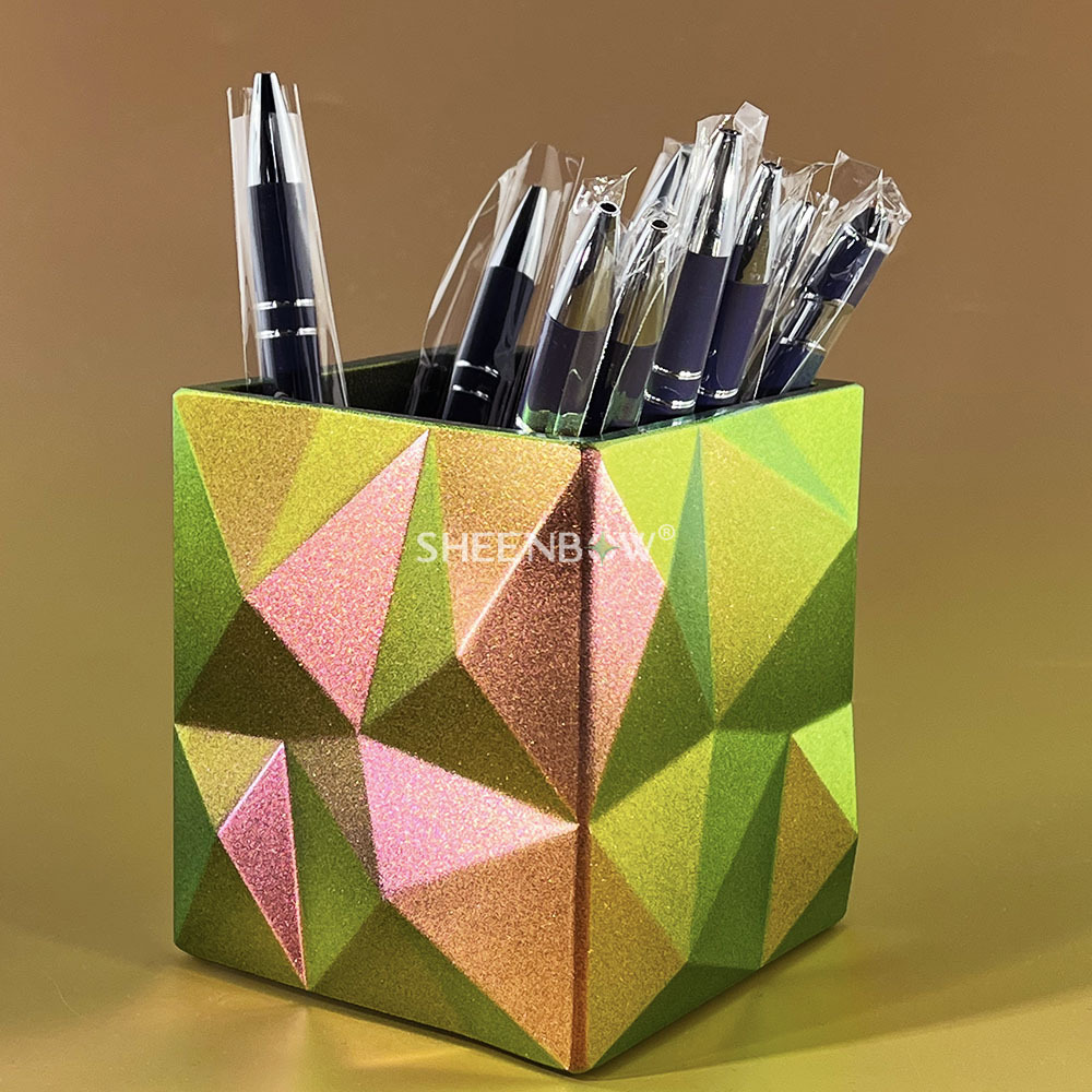 变色龙塑料金属漆面硅钛全息镜面工艺品油墨喷涂魔镜亮面闪珠光粉