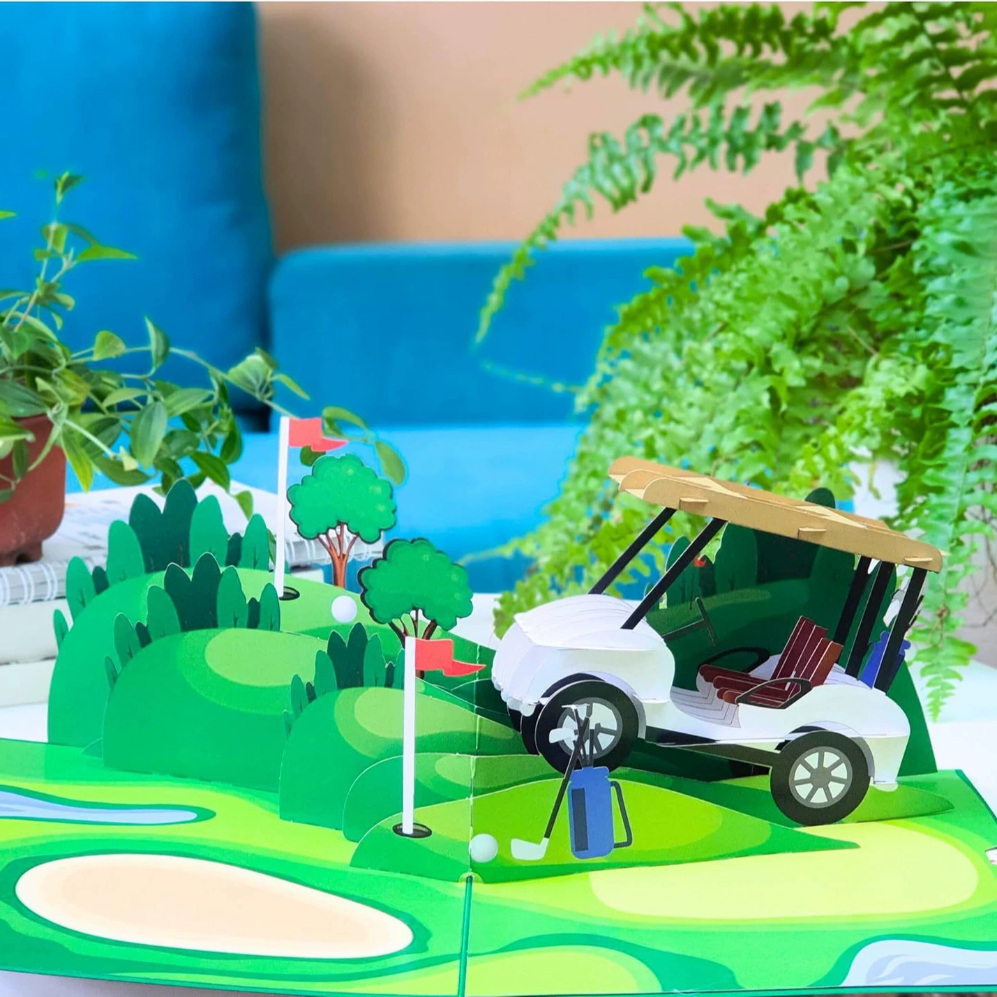 Трансграничная 3D стерео поздравительная открытка Advanced Suscess Golf Space Creative Card Отправить друзей мужского и женского пола на день рождения свежий