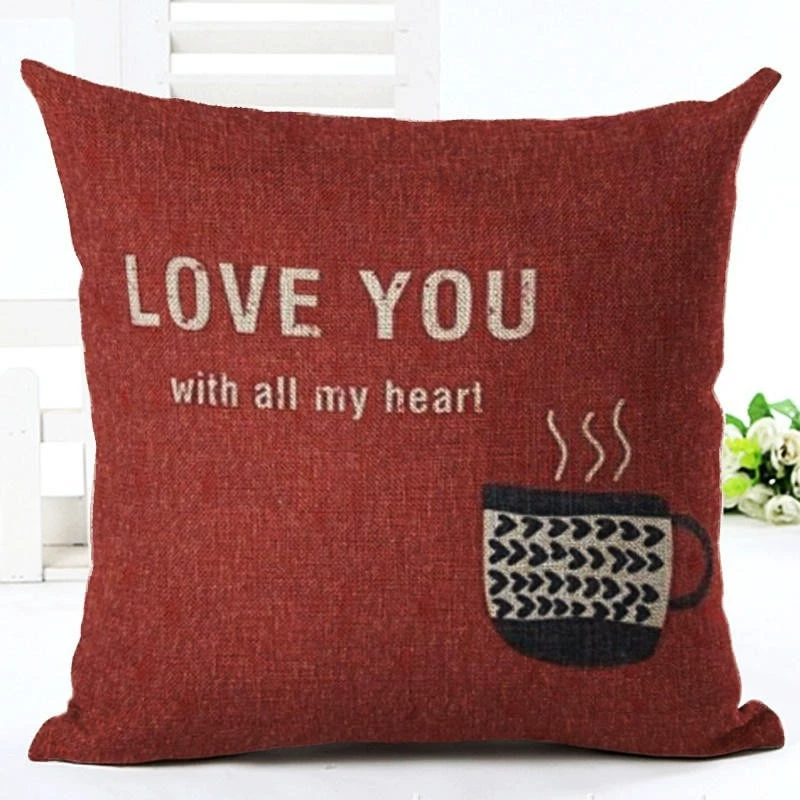 Pillowcase, sofa, chair, back pillow for bed, print