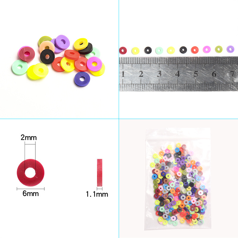 46g Weight Beads Jewelry Making Type DIY Jewelry Accessories Classification 1 Set Quantity soft clay Material Solid Color Pattern Simple Style Style 1 Set Soft Clay Solid Color DIY Jewelry Accessories Beads 2