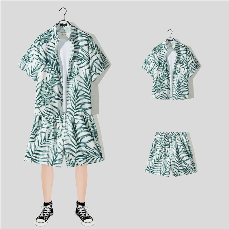 Beach shirt, quick dry set, plus size, with short sleeve