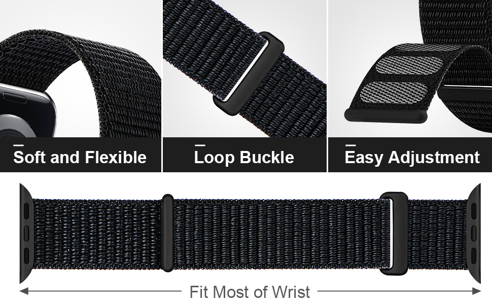 Suitable for apple Velcro double-loop nylon strap iwatch987 smartwatch strap Item Picture