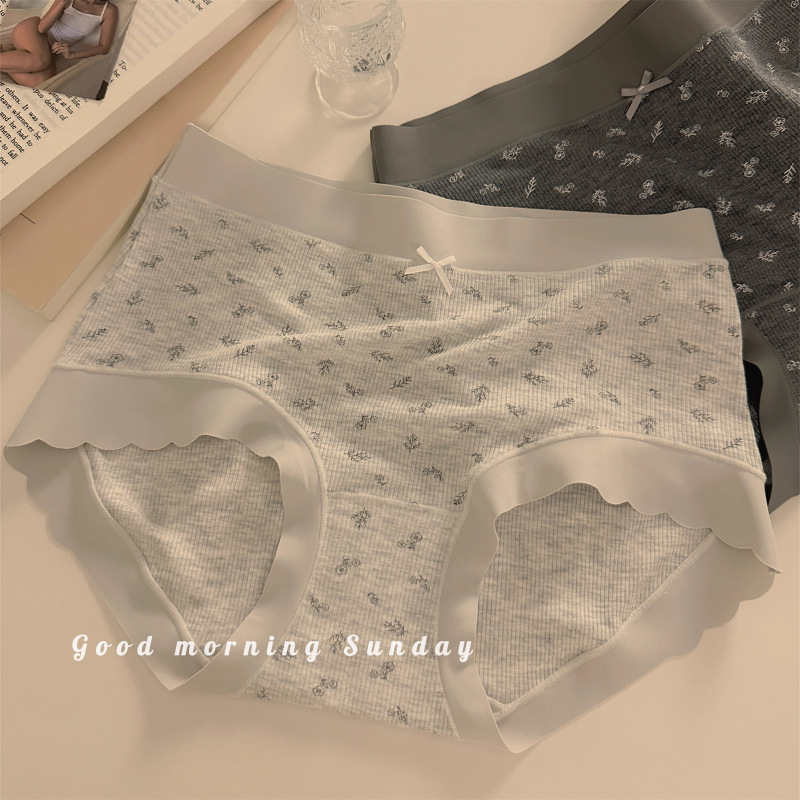 2025 New Style Pure Cotton Underwear for Women, Antibacterial Crotch, Mid-High Waist, Seamless, Hip-Hugging, Simple Women's Briefs Shorts