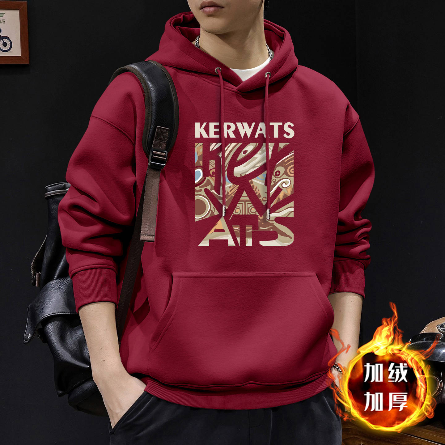 Pesado americano chaqueta deportiva hombre encapuchado primavera nueva ropa de hombre de tamaño grande primavera y otoño chaqueta suelta