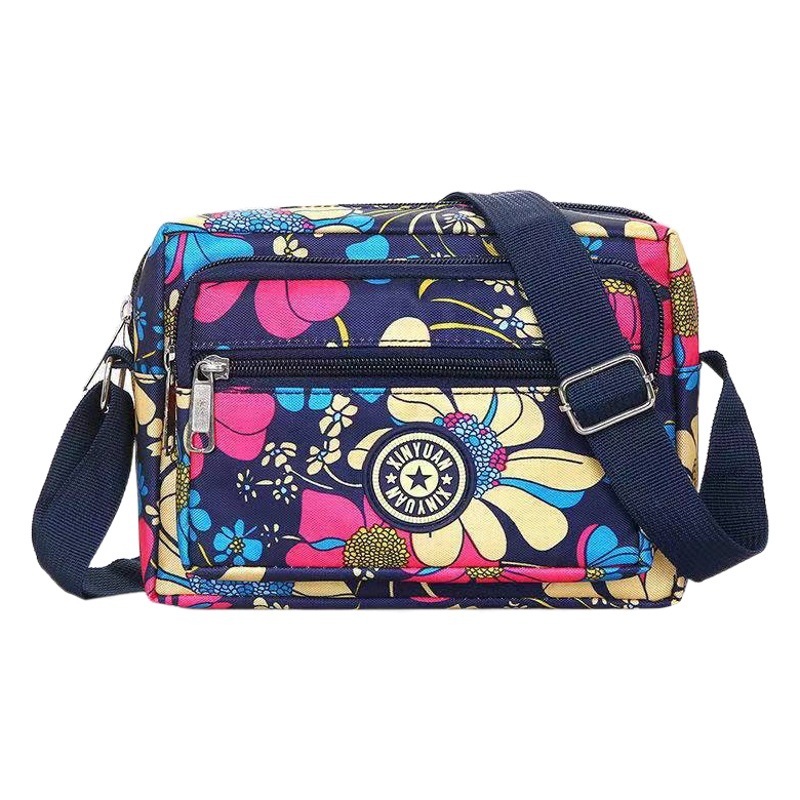 New Floral Fabric Crossbody Bag for Middle-Aged and Elderly, Suitable for Night Market Stalls, Oxford Cloth Shoulder Bag, Women's Canvas Bag Wholesale