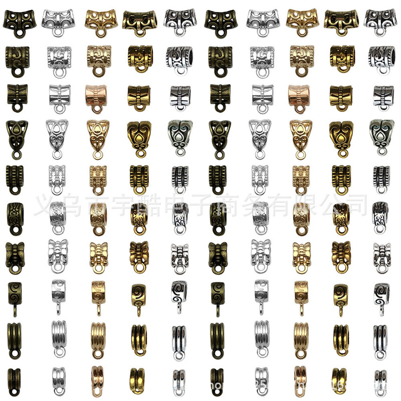 【Yuku】Cross-Border Hot-Selling Jewelry Five-Color 100-Piece Alloy Connector DIY Bracelet Necklace Basic Accessories