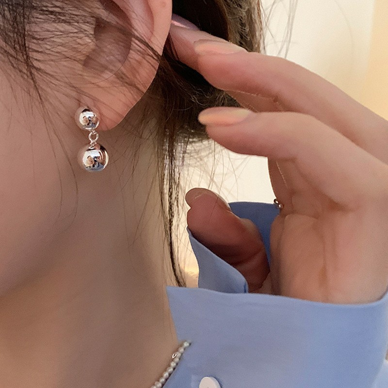 S925银小众金属感爱心蝴蝶结耳钉女时尚设计轻奢耳环气质耳饰批发|undefined