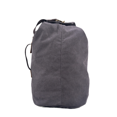 Muchuan Retro Canvas Backpack Large Capacity Cylindrical Backpack Student School Bag Sports Basketball Travel Fitness Bag