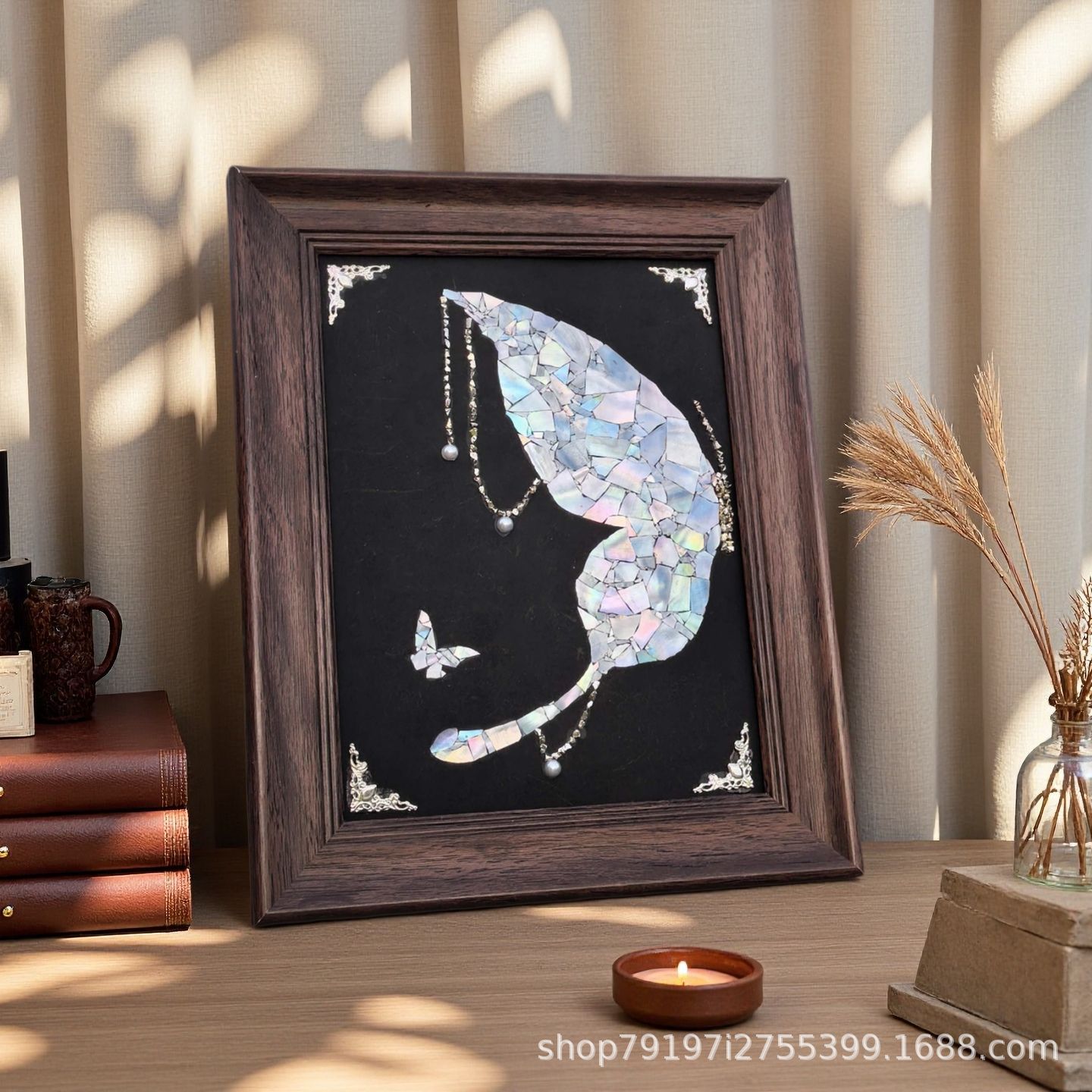 Festive Butterfly Mother-Of-Pearl DIY Craft Kit Handmade Collage Salon Team-Building Photo Frame Creative Decorative Painting Gift