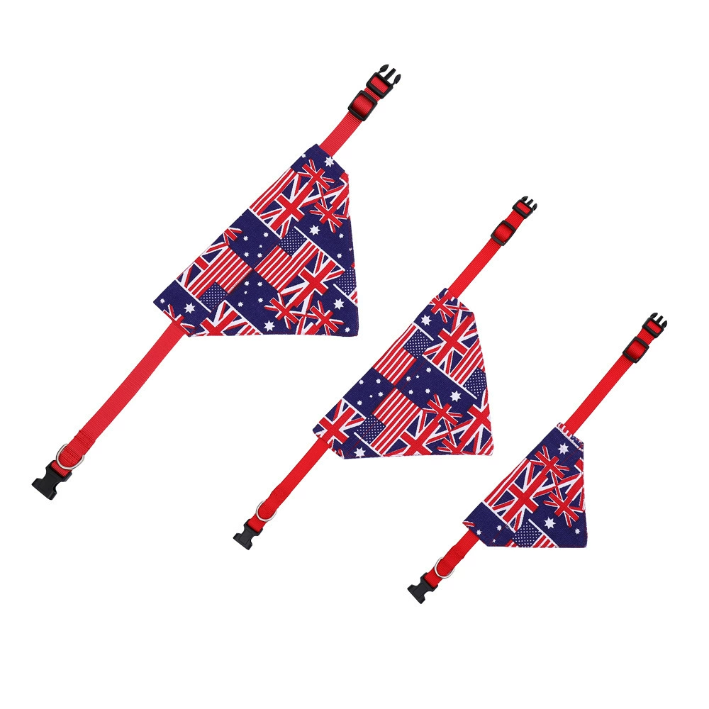 Tanpopo Британский трансграничный американский флаг Собака Слюна полотенце собака треугольное полотенце с принтом ошейник оптом