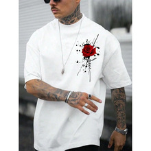 ���羳ŷ�롿nd Rose Graphic T Shirts For Men Fashion Summer