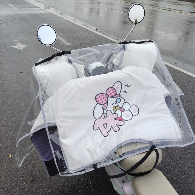 Electric Vehicle Rain Poncho, Windproof Cover, Raincoat, Electric Vehicle Cover, Transparent Waterproof Cover, Windproof Blanket Y57