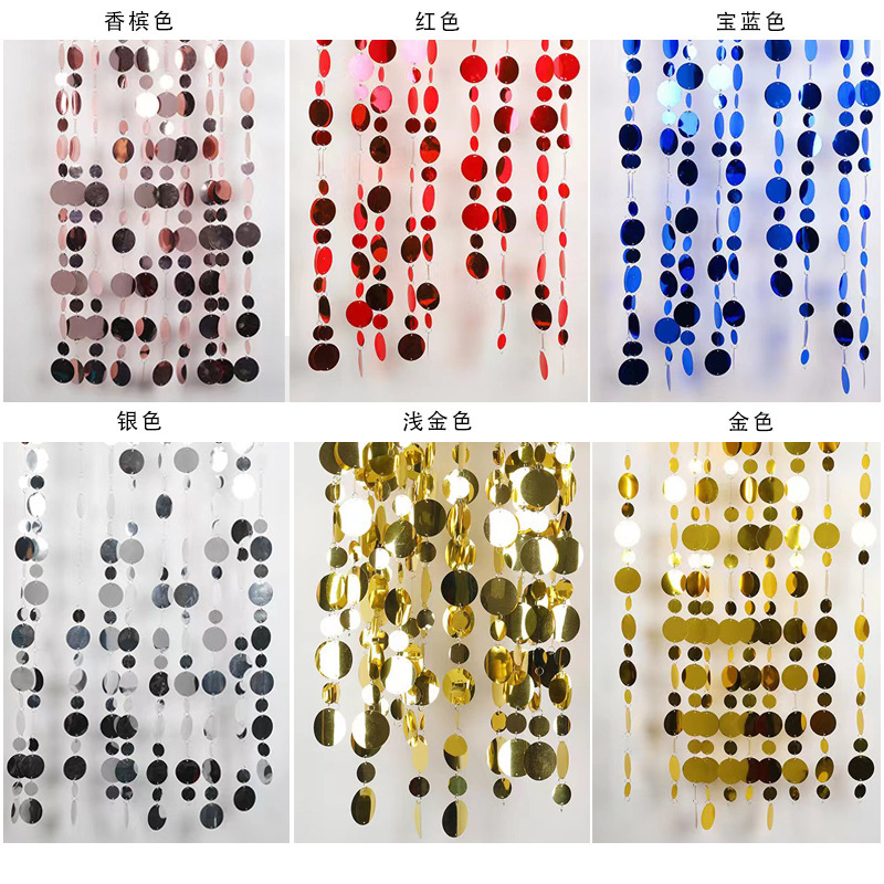 Gold and Silver Sequin Curtain Wedding Decoration Laser Curtain Door Curtain Wedding Backdrop Bead Curtain Sequin String