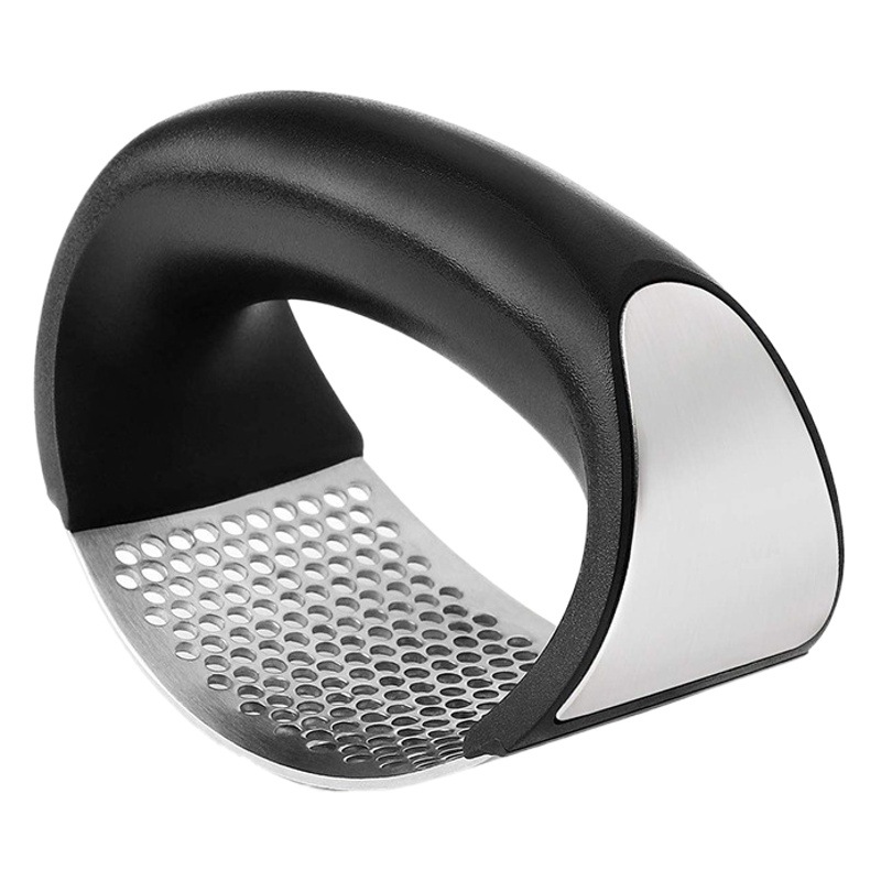 Prensa de ajos circular de acero inoxidable 304, éxito de ventas en Amazon, triturador de ajos, picadora de ajos, herramienta para hacer pasta de ajos.