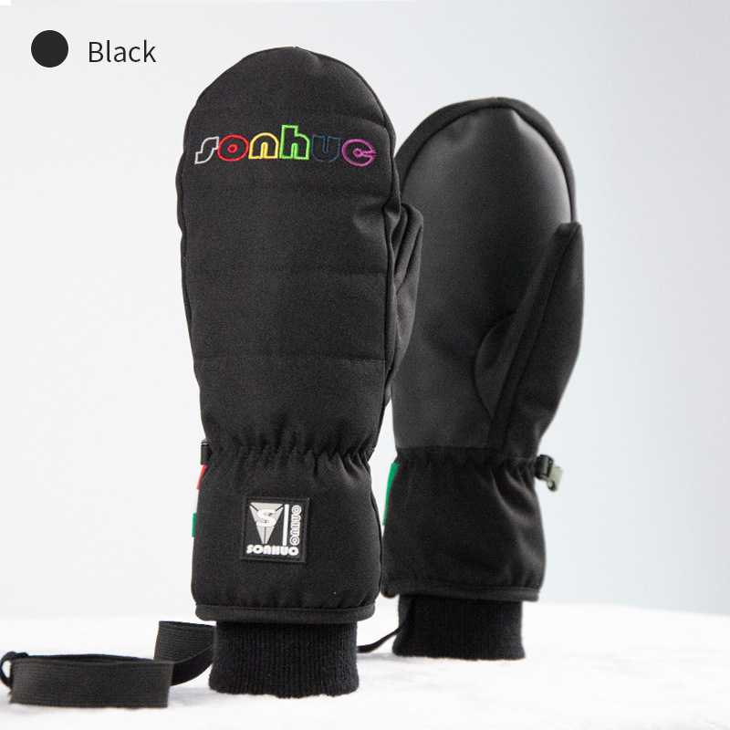 Guantes de esquí para hombres y mujeres de invierno deportes al aire libre a prueba de viento a prueba de agua caliente individual y doble bolsa de tablero dedo congestionado al por mayor