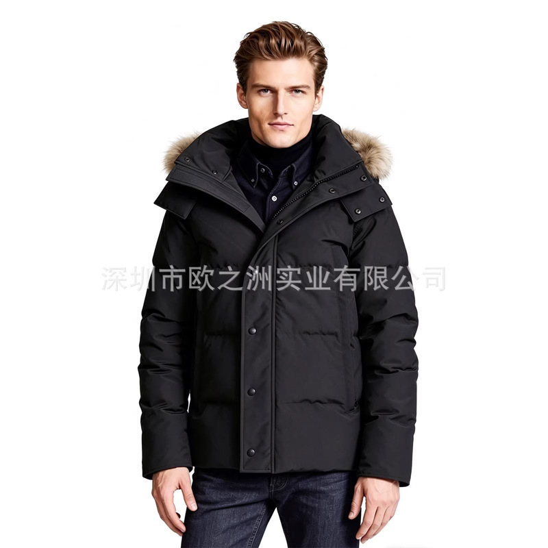 Palm Moose Men's Coyote Fur Hood down Puffer Wyndham Jacket