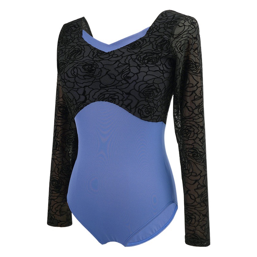 Ballet ropa práctica ropa cuerpo ropa primavera gimnasia mono femenino danza moderna adulto manga larga danza cuerpo
