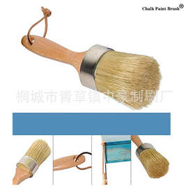 亚马逊货源榉木猪鬃刷2英寸粉笔油漆蜡刷椭圆刷笔刷 paint brush