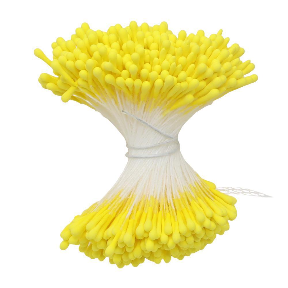 2 mm, 390 piezas, núcleo de flor mate, flor artificial, estambre de yeso ecológico, material para rosas y lirios, cabezal a juego