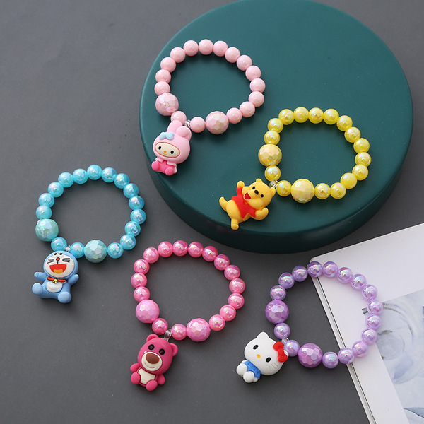 children's fresh three dimensional cartoon beaded bracelet