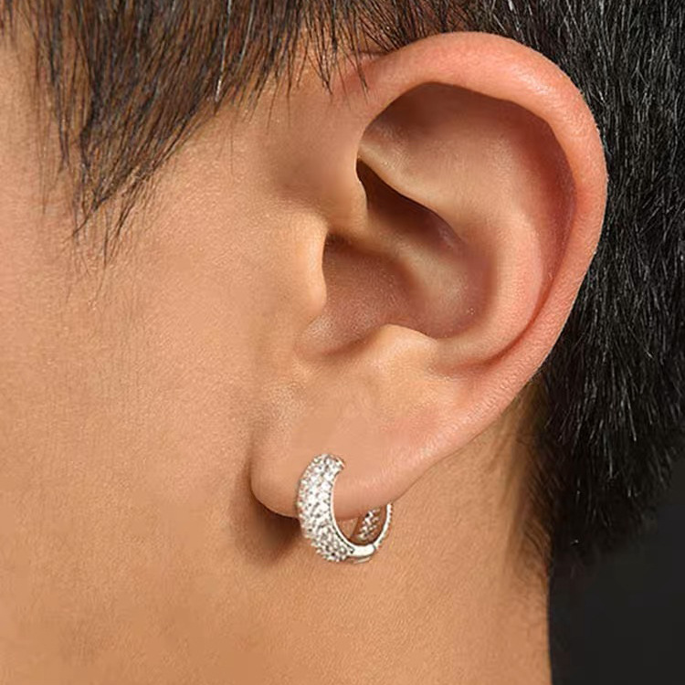 orecchini Neymar con ago d'argento, orecchini alla moda, belli, di alta qualità, con diamanti, orecchini hip hop da strada_voghion.com