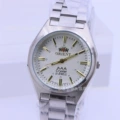 Men's white gold scale without calendar