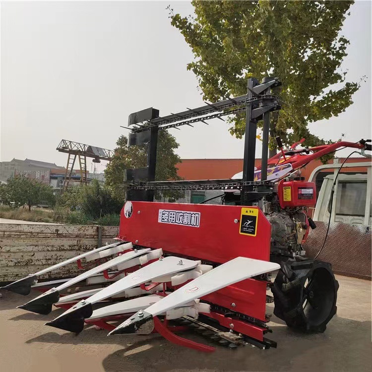 手扶式小型农用割晒机大豆辣椒苜蓿草收割机多行自走式甘蔗割倒机