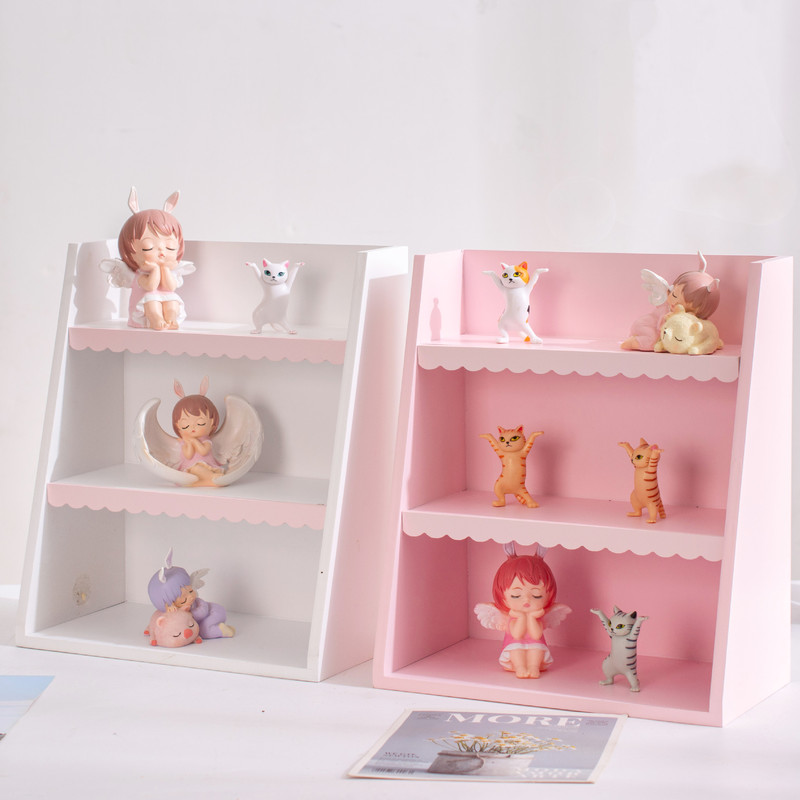 Household Wooden Desktop Storage Rack Multi-Purpose Blind Box Storage Rack Hand-Made Doll Storage Display Cabinet
