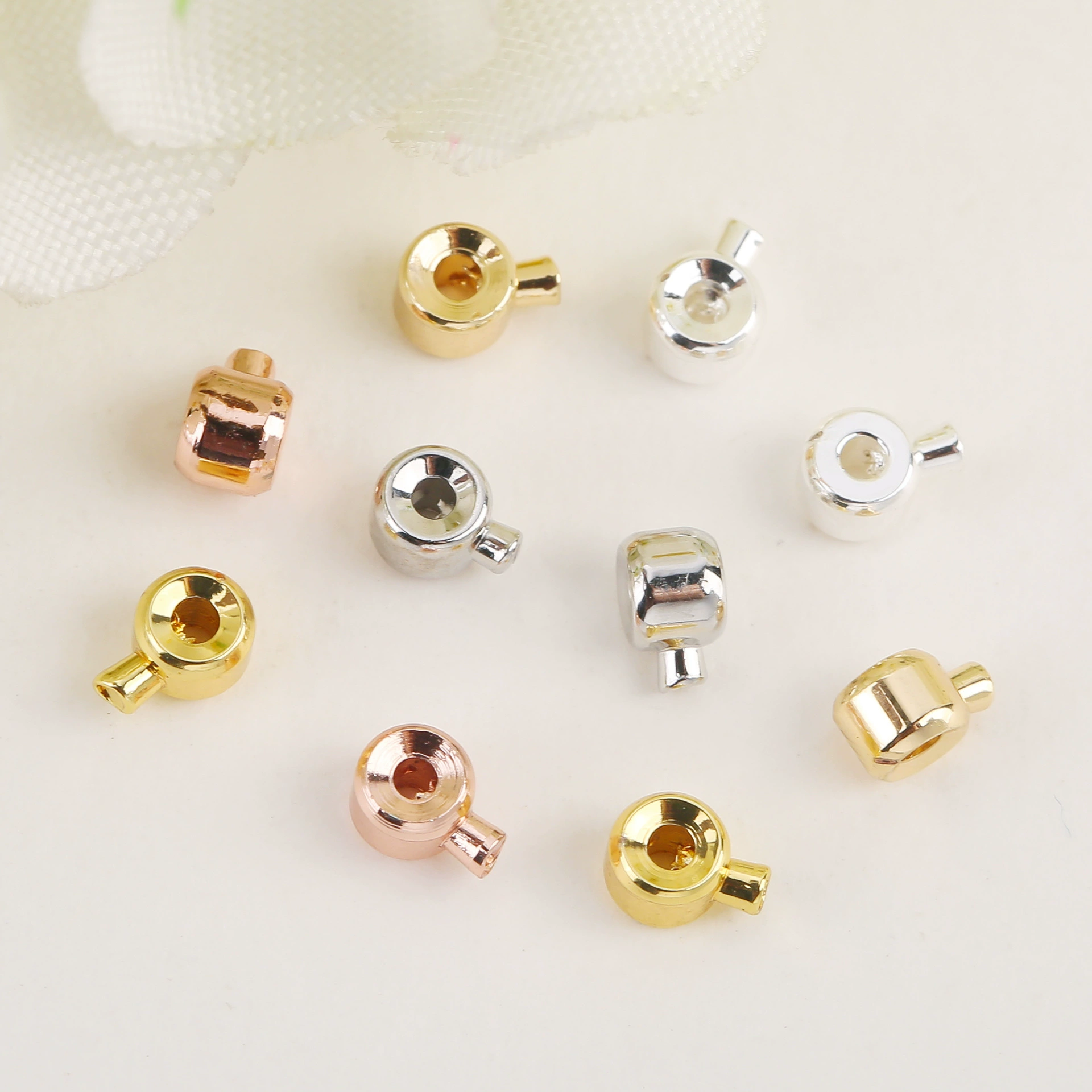 14K/18K золотой цвет удерживающая проволока позиционирующая Пряжка DIY браслет позиционирование бисера ожерелье оснастка клип ювелирные аксессуары