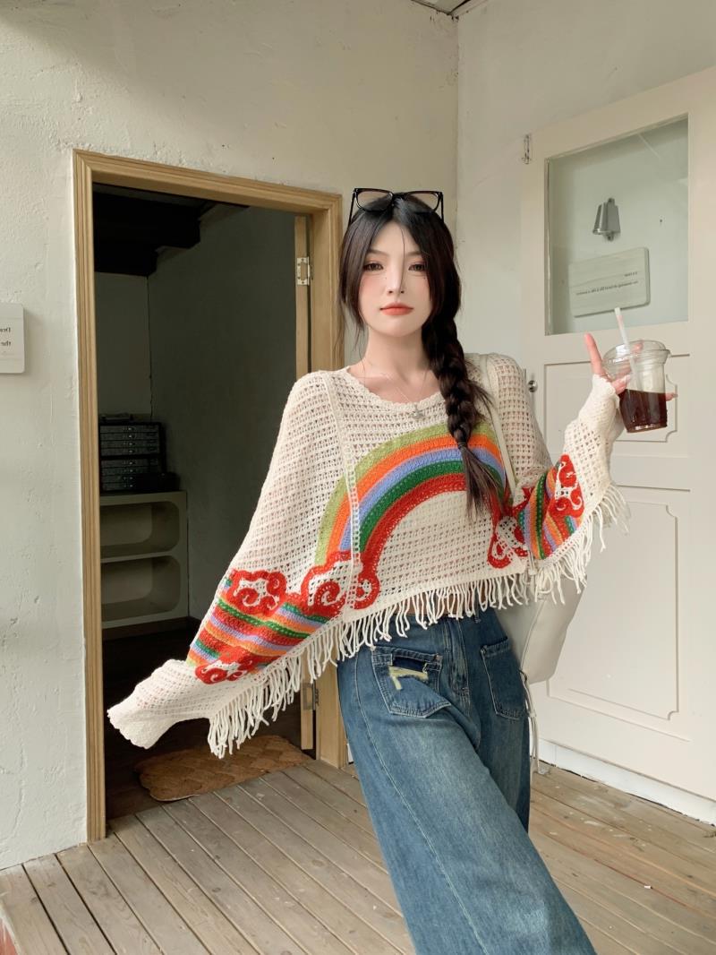 Women's Knit Striped Colorblock Pullover Sweater - Image 4