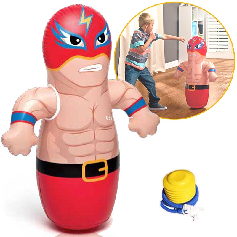Children's Inflatable Boxing Punching Bag Toy, Large Educational Fitness Exercise Column, Animal-Shaped Baby Sandbag for Stress Relief