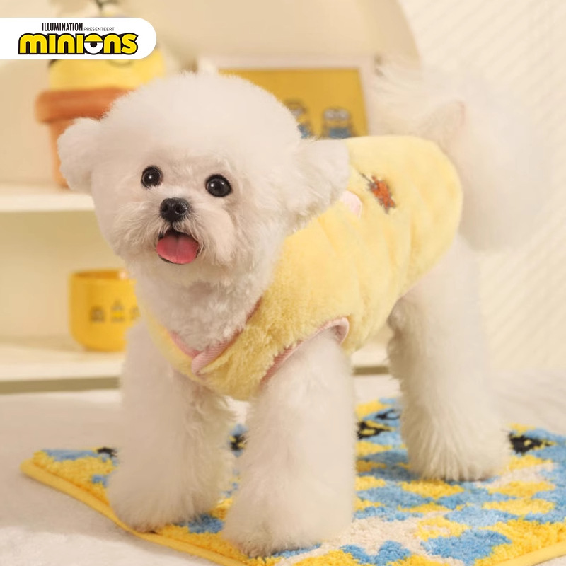 Miniones Amarillos| Cherry blossom chaleco mascota ropa de cachorro gato otoño invierno ropa de perro