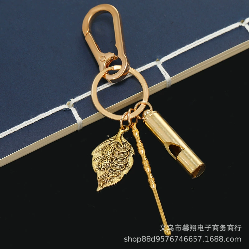 Фабрика прямой Медный свисток Ухо ложка листья делать деньги ночь Лобстер пряжка брелок автомобиль брелок