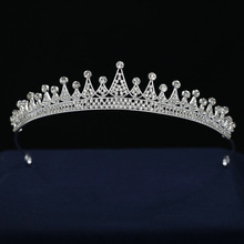 君皓饰品皇冠跨境合金水钻发箍新娘头饰镀银婚纱电镀女式欧美头饰