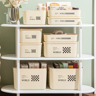 新款杂物收纳筐化妆品玩具零食学生宿舍桌面收纳盒家用客厅整理盒