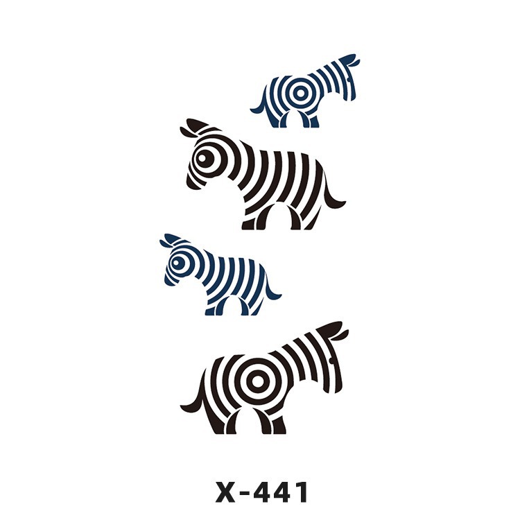 Arco de flor pequeña pegatinas de tatuaje fresco 3D dibujos animados transfronterizo Henna rosa impermeable texto en inglés pegatinas de tatuaje