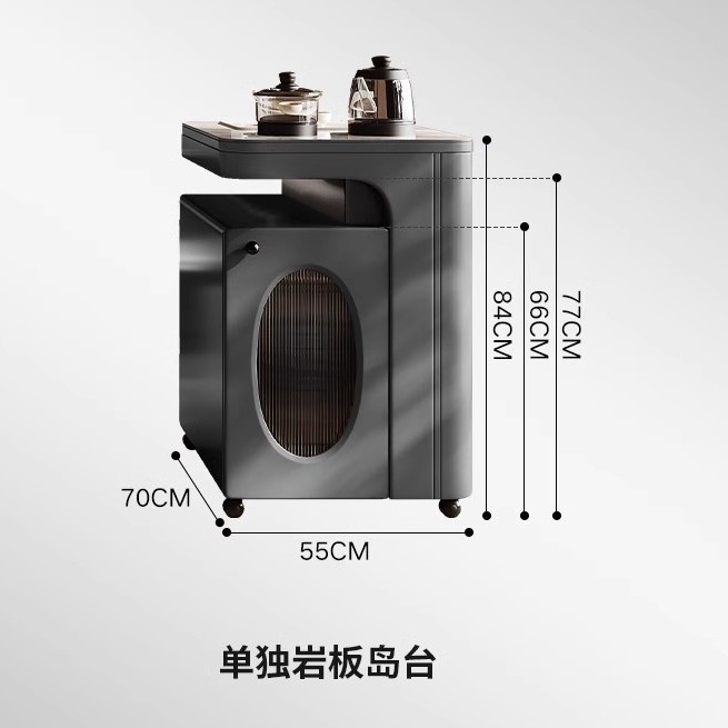 Mesa de mesa redonda de mesa de mesa de mesa redonda de isla de roca, hogar integrado, apartamento pequeño, lujo ligero, mesa de guía central retráctil plegable de alta gama, mesa de comedor invertida