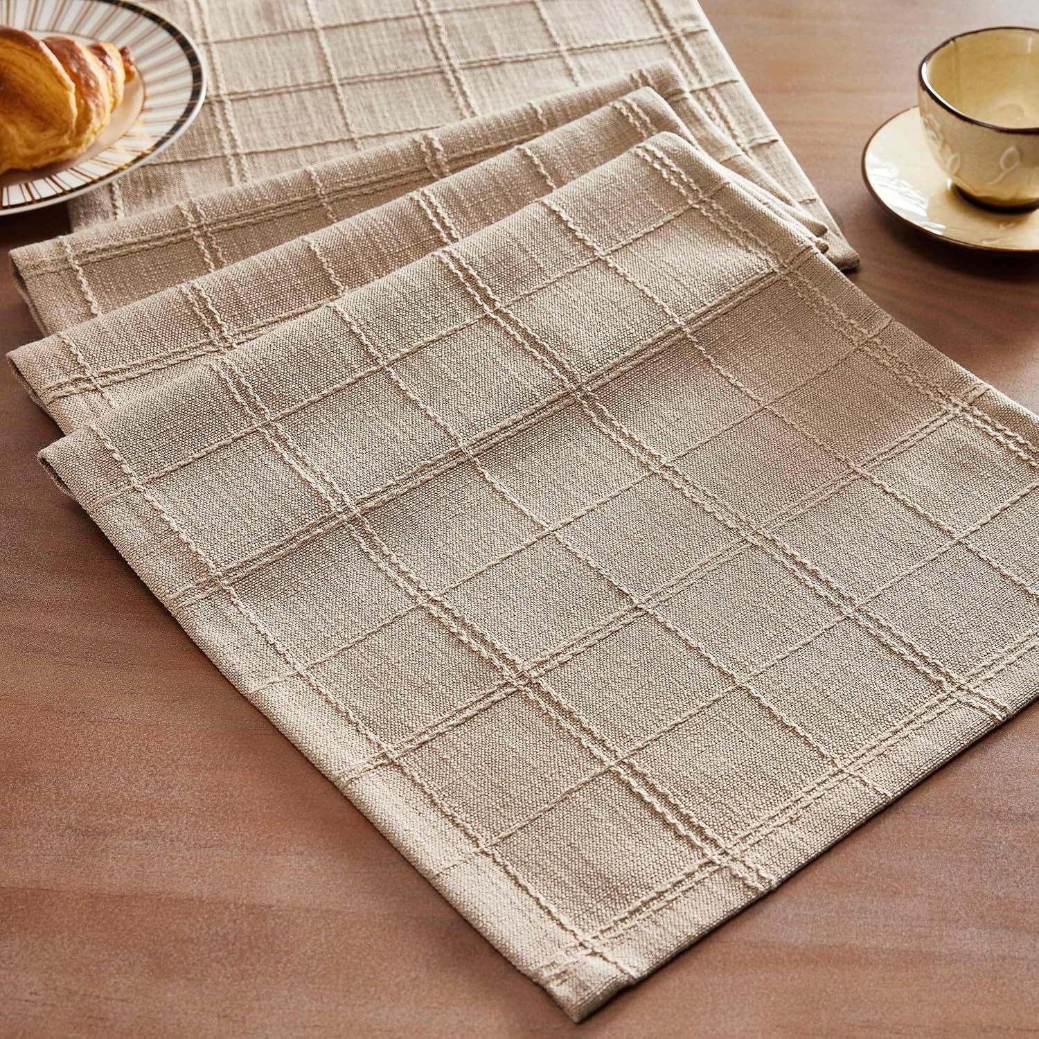 Bandera de mesa Jacquard de estilo algodón y lino estricto espesar tela de mesa de reunión rectangular cubierta alta sensación de venta en caliente transfronteriza bandera de mesa image 9