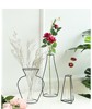 European -style iron wire vase dry fresh imitation flower arrange