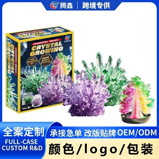 澄海找工厂腾鑫科教益智玩具厂水晶种植魔法圣诞树科学小实验套装