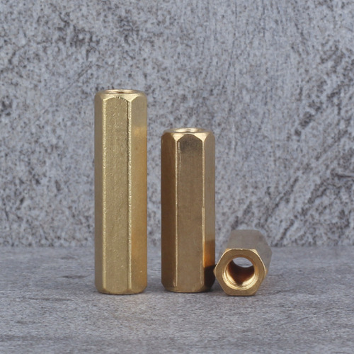 Wholesale M3 Double-through Hexagonal Copper Nut, Direct-through H59 Brass Hollow Hexagonal Isolation Support Post for M2, M4, M5
